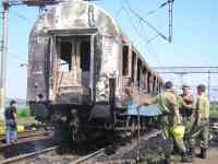 INCENDIU - TREN CONSTANTA-BUCURESTI NORD