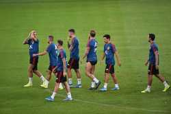 BUCURESTI - ANTRENAMENT OFICIAL - ECHIPA NATIONALA DE FOTBAL A SPANIEI