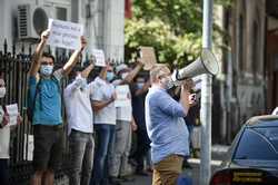 BUCURESTI - PICHET DE PROTEST - FEDERATIA SINDICALA HERMES