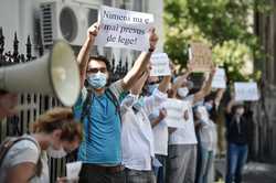 BUCURESTI - PICHET DE PROTEST - FEDERATIA SINDICALA HERMES