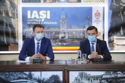 IASI - CONFERINTA DE PRESA - ALIN ANDRIES - SIEGFRIED MURESAN - MIHAI CHIRICA - COSTEL ALEXE