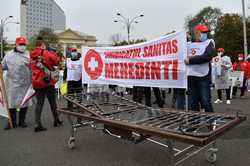 PIATA VICTORIEI - PROTEST - FEDERATIA SANITAS