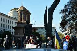 BUCURESTI - PROTEST - SINDICATUL CADRELOR MILITARE DISPONIBILIZATE