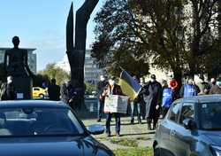 BUCURESTI - PROTEST - SINDICATUL CADRELOR MILITARE DISPONIBILIZATE