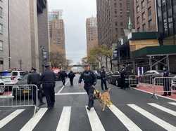 USNEW YORKUN BUILDINGARMED MANLOCKDOWN