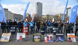 BUCURESTI - PROTEST - SINDICATE DIN INDUSTRIA ALUMINIULUI