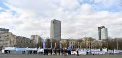 BUCURESTI - PROTEST - SINDICATE DIN INDUSTRIA ALUMINIULUI