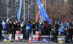 BUCURESTI - PROTEST - SINDICATE DIN INDUSTRIA ALUMINIULUI