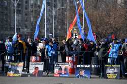 BUCURESTI - PROTEST - SINDICATE DIN INDUSTRIA ALUMINIULUI