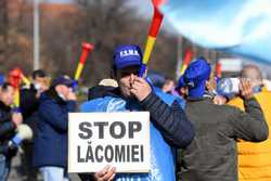 BUCURESTI - PROTEST - SINDICATE DIN INDUSTRIA ALUMINIULUI