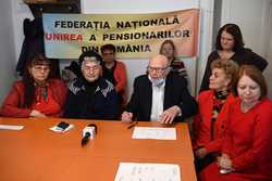 BUCURESTI - CONFERINTA PRESA - FEDERATIA NATIONALA &#039;UNIREA&#039; A PENSIONARILOR DIN ROMANIA