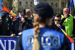 BUCURESTI - PROTEST - SCMD - SINDICATUL NATIONAL AL POLITISTILOR SI PERSONALULUI CONTRACTUAL