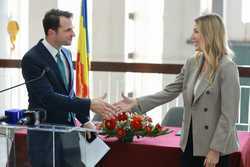 HIDROCENTRALA PORTILE DE FIER I - CEREMONIE - SEMNARE MEMORANDUM DE INTELEGERE - PROIECT DE CONSTRUIRE A INTERCONECTORULUI DE GAZE INTRE ROMANIA SI SERBIA