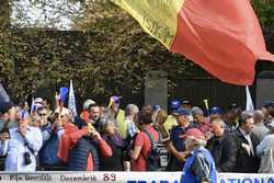 BUCURESTI - PROTEST - FEDERATIA SINDICATELOR TRANSPORTATORILOR FEROVIARI DIN ROMANIA