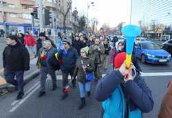 PIATA VICTORIEI - PROTEST - SUSTINATORI AI LUI CALIN GEORGESCU