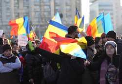 PIATA VICTORIEI - PROTEST - SUSTINATORI AI LUI CALIN GEORGESCU