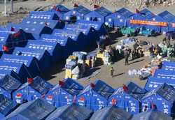 Focus Village residents in quakehit Xizang get disaster relief materials