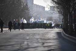 BUCURESTI - PROTEST - SINDICATUL NATIONAL AL POLITISTILOR SI AL PERSONALULUI CONTRACTUAL