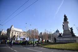 BUCURESTI - PROTEST - SINDICATUL NATIONAL AL POLITISTILOR SI AL PERSONALULUI CONTRACTUAL