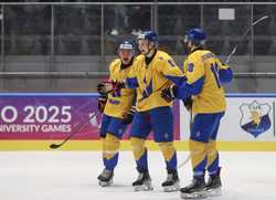 SPITALYTURINFISU TORINO 2025ICE HOCKEYMENBRONZE MEDAL GAMEUKRAINE VS USA