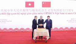 CHINAVIETNAMBILATERAL TIES75TH ANNIVERSARYLI HONGZHONGRECEPTION CN