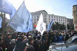 BUCURESTI - PROTEST - SINDICATUL LIBER NAVALISTUL