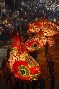 AmazingAnhuiCHINAANHUISHEXIANLANTERN FESTIVALFISHSHAPEDLANTERNS CN