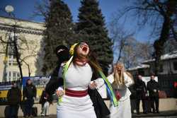 BUCURESTI - PROTEST AMBASADA UCRAINEI